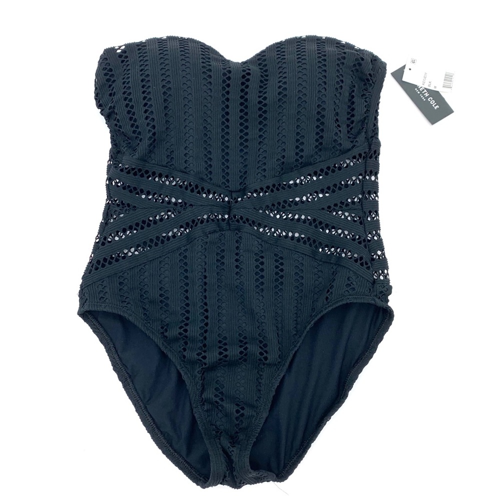 Kenneth Cole One Piece Black Swimsuit NEW Medium